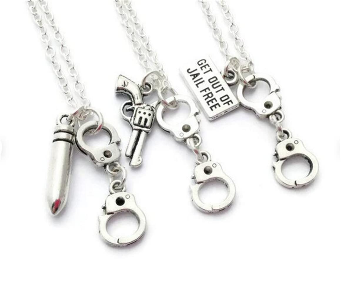 3-Piece Best Friends Necklace Set - Matching BFF Jewelry for Sisters & Friends - Friendship Necklace for Women - Perfect Birthday Gift for Her (Great for Anniversaries, Graduation & Special Occasions)