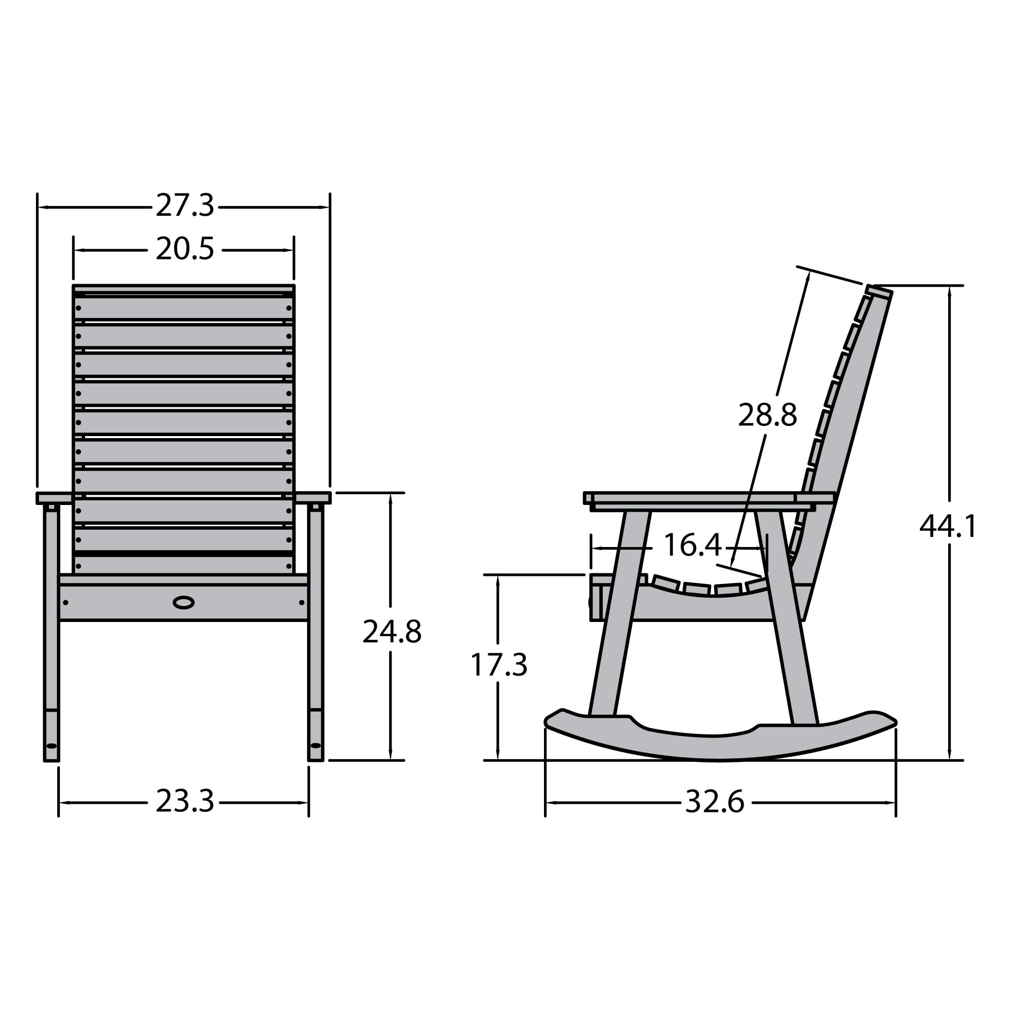 Highwood Weatherly All-Weather Rocking Chair - Rustic Red Outdoor Patio Furniture for Garden, Porch & Deck Relaxation