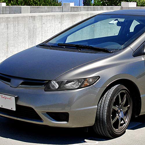 06-11 Honda Civic Sedan 4Dr Headlights - JDM Black Housing with Amber LED Lights for Si, EX, LX, DX, GX & Hybrid Models | Perfect for Night Driving & Car Customization