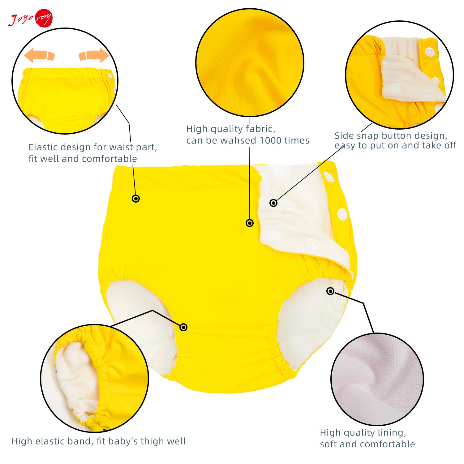 **Joyo Roy Reusable Swim Diapers for Babies - Large Size 3T, Waterproof & Eco-Friendly Swim Diaper for Pool, Beach & Water Play**    *(Perfect for Swimming Lessons, Beach Trips, Splash Pads & Summer Water Activities!)*