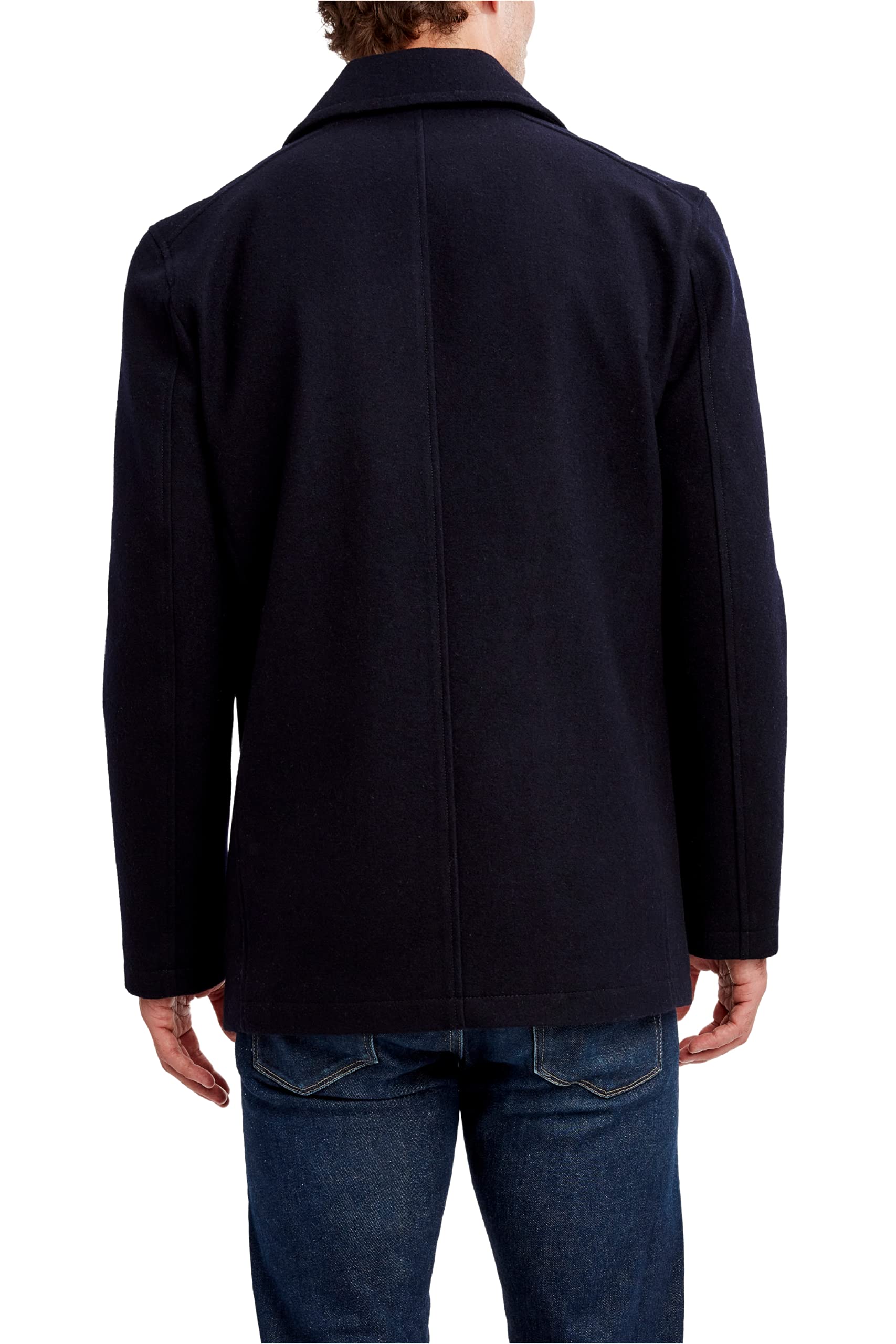 Nautica Men's Wool Blend Double Breasted Peacoat - Warm Winter Trench Coat for Business & Casual Wear | Perfect for Office, Dating & Cold Weather Outings