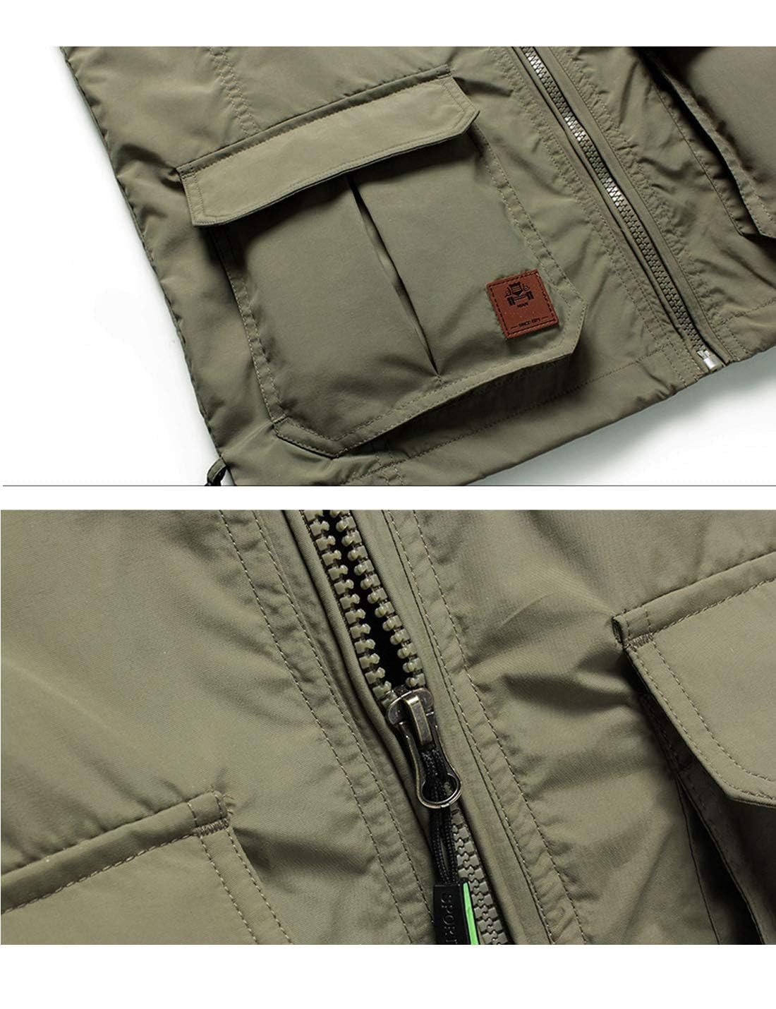 Flygo Men's Lightweight Outdoor Fishing Vest with Multiple Pockets - Perfect for Hiking, Camping, Travel & Work (Water-Resistant, Breathable)