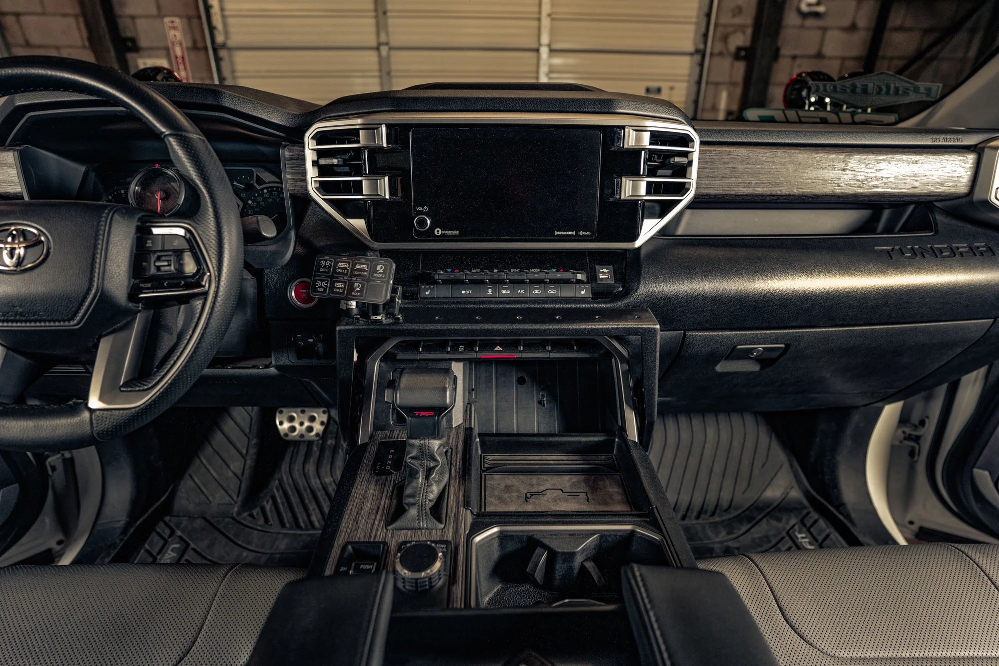 Rago Fabrication Center Console MOLLE Panels & Device Bridge for 2022+ Toyota Tundra - Durable Storage Solution for Off-Road Gear & Electronics Organization