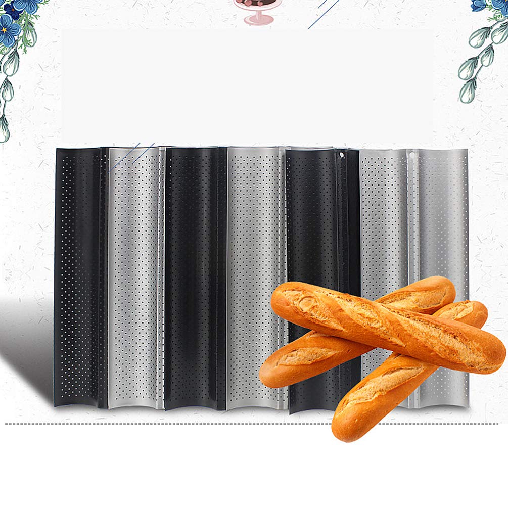 Non-Stick Perforated Bread Baking Pan - Hemoton French Loaf Pan for Perfect Homemade Bread | Ideal for French Bread, Baguettes, and Artisan Baking at Home