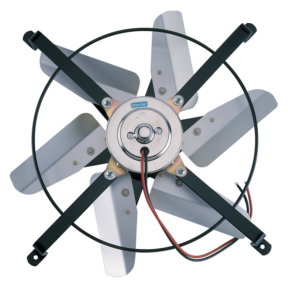 Perma-Cool 19115 16 Inch High Performance Electric Cooling Fan - Chrome Finish for Cars, Trucks & Hot Rods - Perfect for Engine Cooling & Radiator Upgrades
