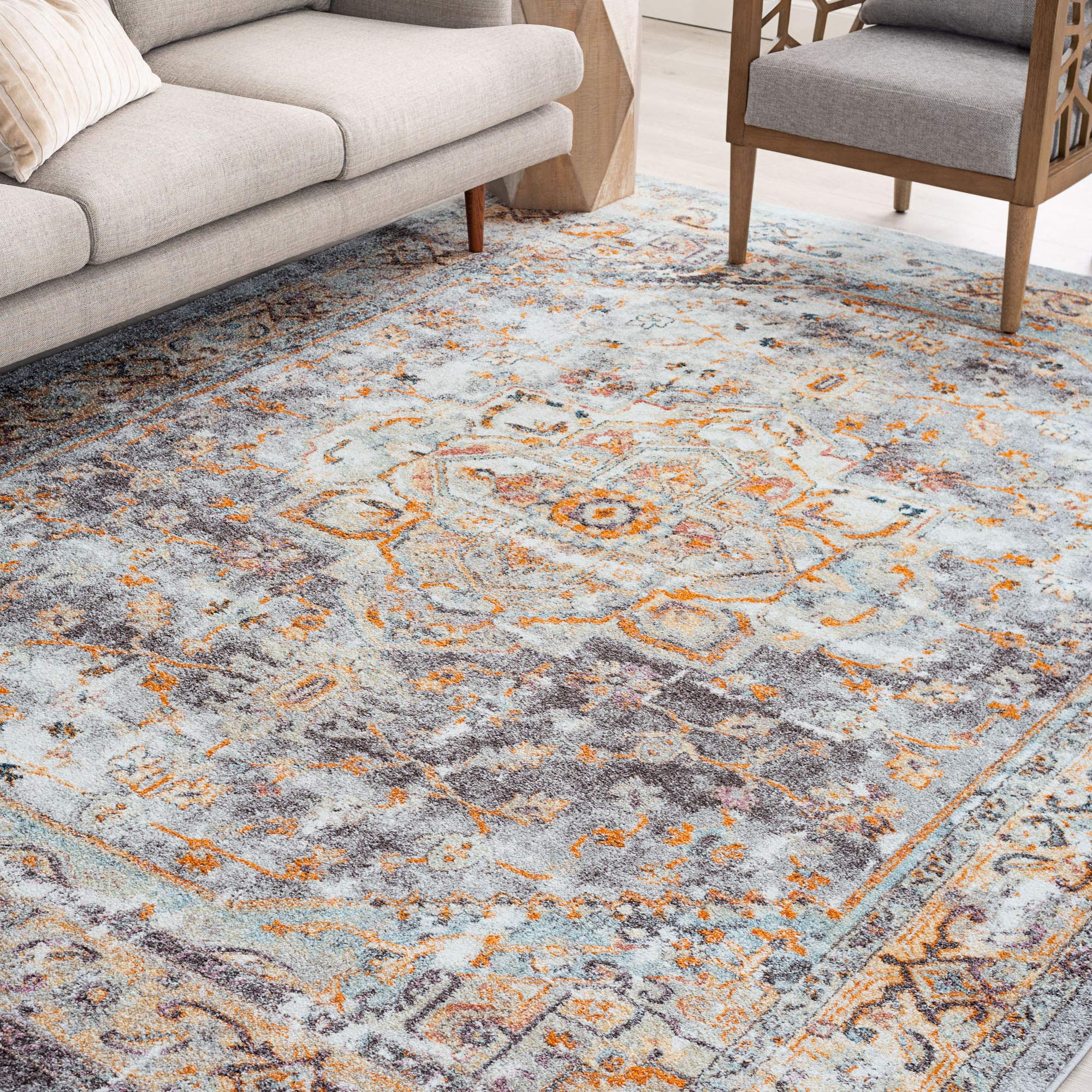 11x15 Traditional Large Area Rug - Blue 10'6