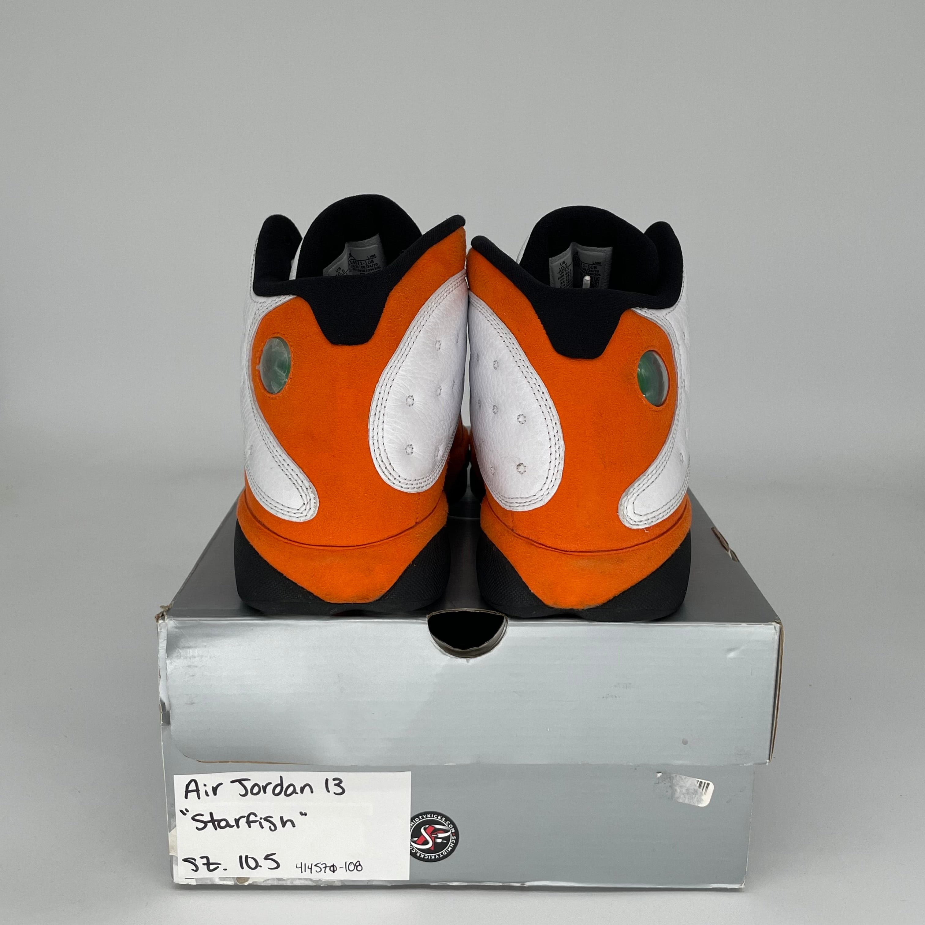 Original Air Jordan 13 Retro 'Starfish' Men's Basketball Shoes Size 10.5 (414571-108) - Perfect for Streetwear & Court Performance