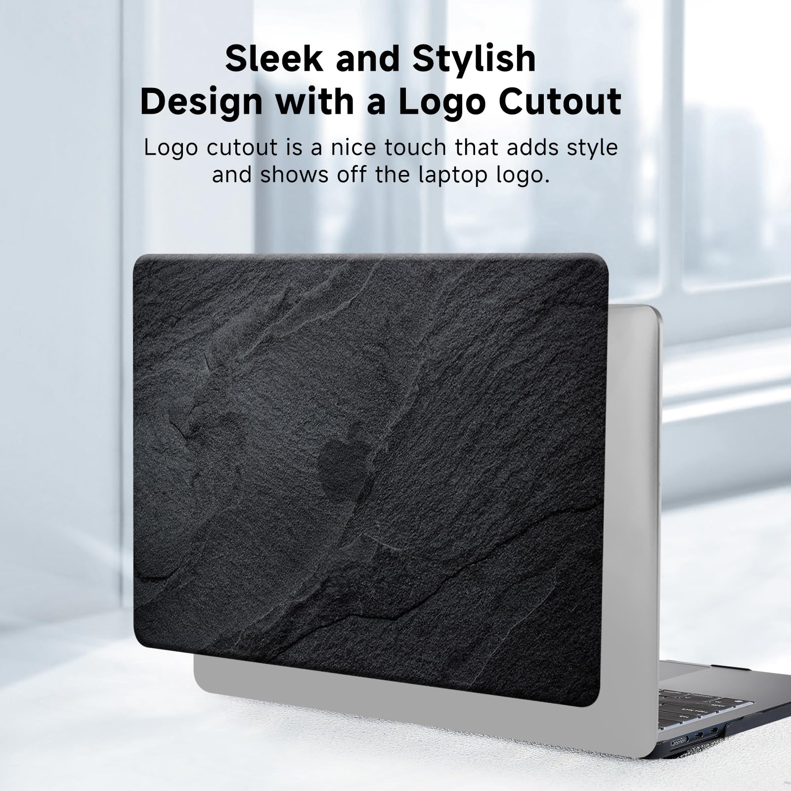 Funut Hard Plastic Protective Case for MacBook Air 13 inch (2020-2022 M1 A2337/A2179/A1932 Models) - Includes Keyboard Cover - Black Marble Design - Perfect for Work, Travel & School Use
