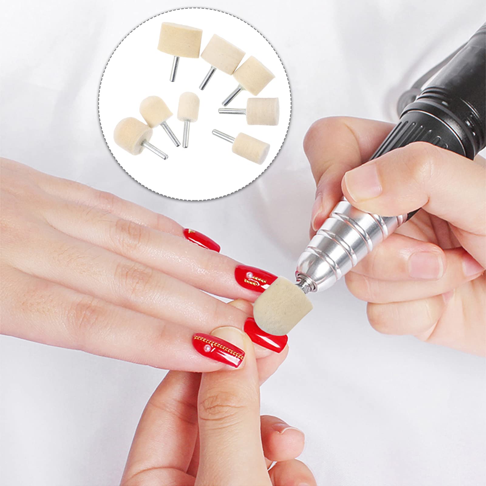 Beaupretty 24 Pcs Nail Polishing Wheel Set - 8 Sizes Buffing Pads for Professional Nail Care & Manicure - Perfect for Salon, Home Use & DIY Nail Art