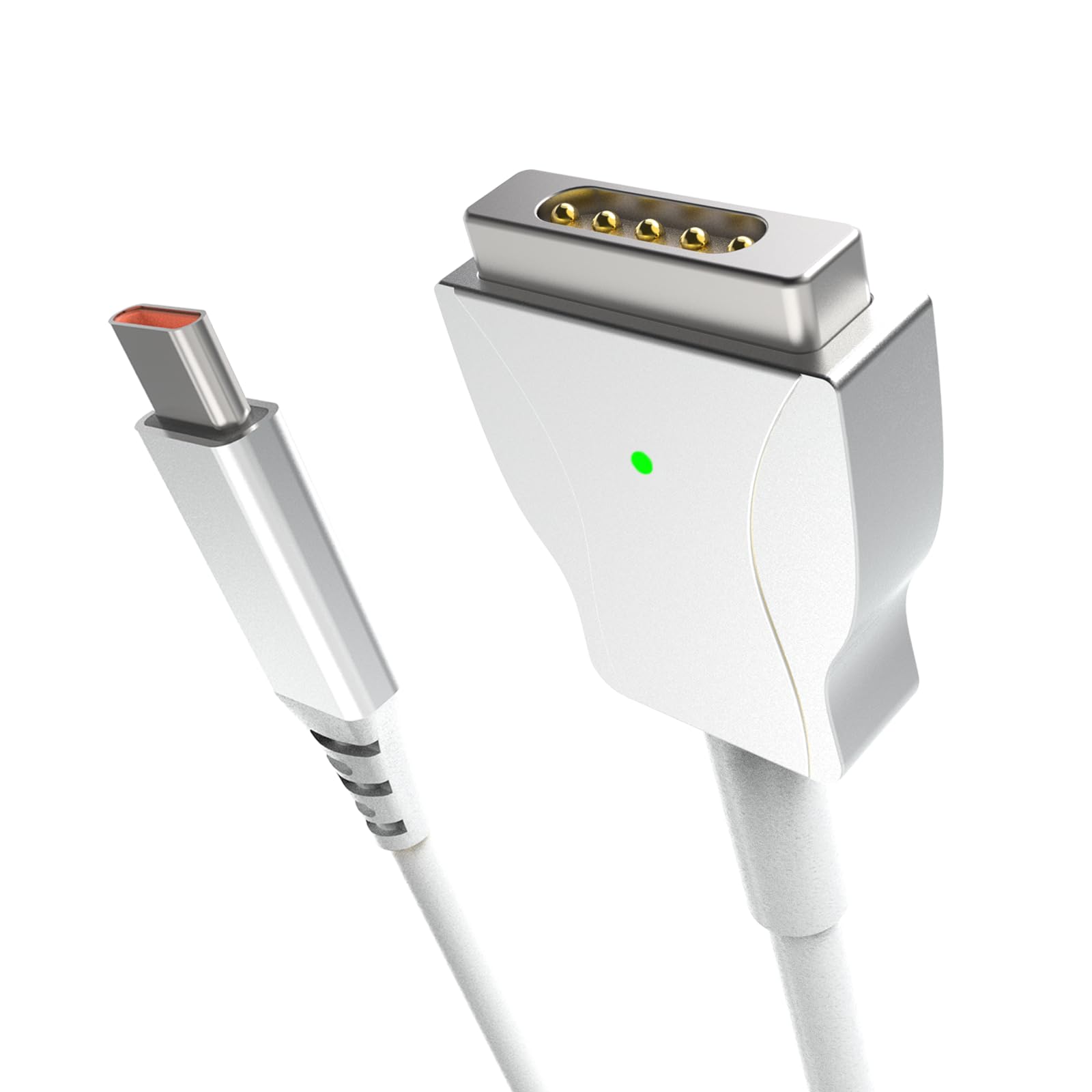 USB C to Magnetic 2 Charging Cable 1.8m White - Compatible with MacBook Air 2012-2017 & MacBook Pro 2012-2025 - Fast Charging & Data Sync - Perfect for Home, Office & Travel Use
