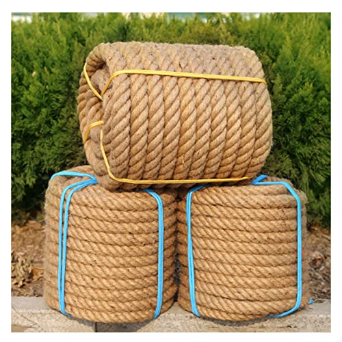 100% Natural Jute Rope - 18MM Thick Hemp Twine for Crafts, DIY Projects, Gift Wrapping & Home Decor (10M/33ft, 20M/65.6ft, 30M/98.4ft, 40M/132ft, 50M/164ft Length Options) - Perfect for Macrame, Gardening, Florist Arrangements & Decorative Knotting