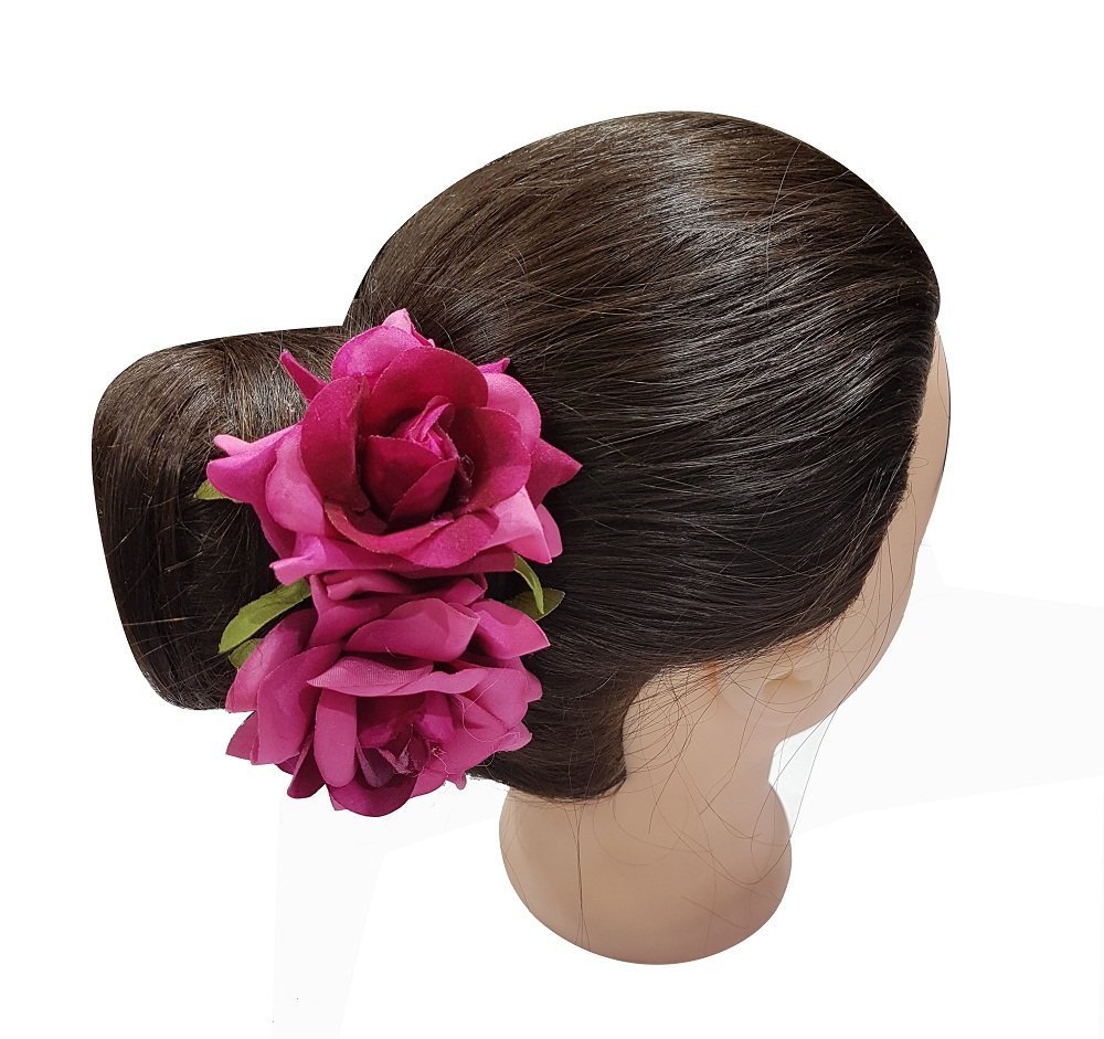 Confidence Rose Flower Hair Clip for Women & Girls - Elegant Pink Hair Accessory (10g, Pack of 1) - Perfect for Weddings, Parties & Everyday Wear