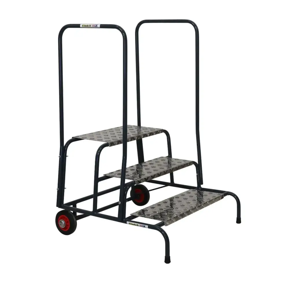 Climb It UK Wide Work Steps - Heavy Duty Aluminum Ladder for Construction, Roofing & Home Use | Non-Slip Safety Steps for Indoor & Outdoor Projects