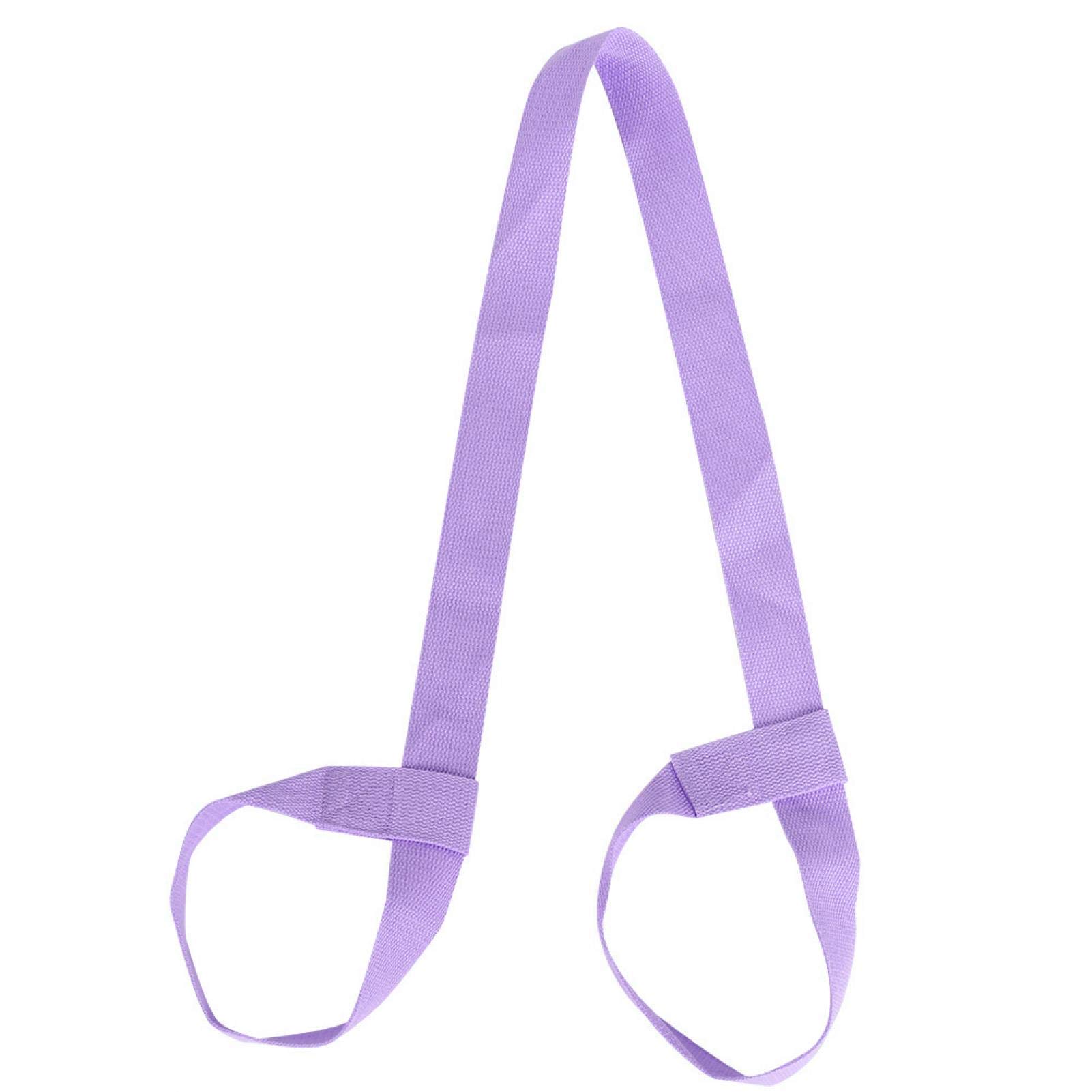 Evonecy Cotton Yoga Mat Carrier - Portable & Adjustable Yoga Mat Sling Strap for Gym, Outdoor Sports & Yoga Exercises - Lightweight & Durable Design (Lavender) - Perfect for Yoga Classes, Travel & Fitness Enthusiasts