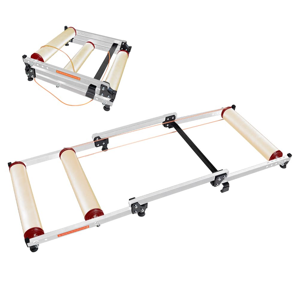 Adjustable Indoor Bike Trainer Stand with Resistance - Foldable Cycling Rollers for MTB & Road Bikes - Home Exercise Equipment for Cardio & Endurance Training