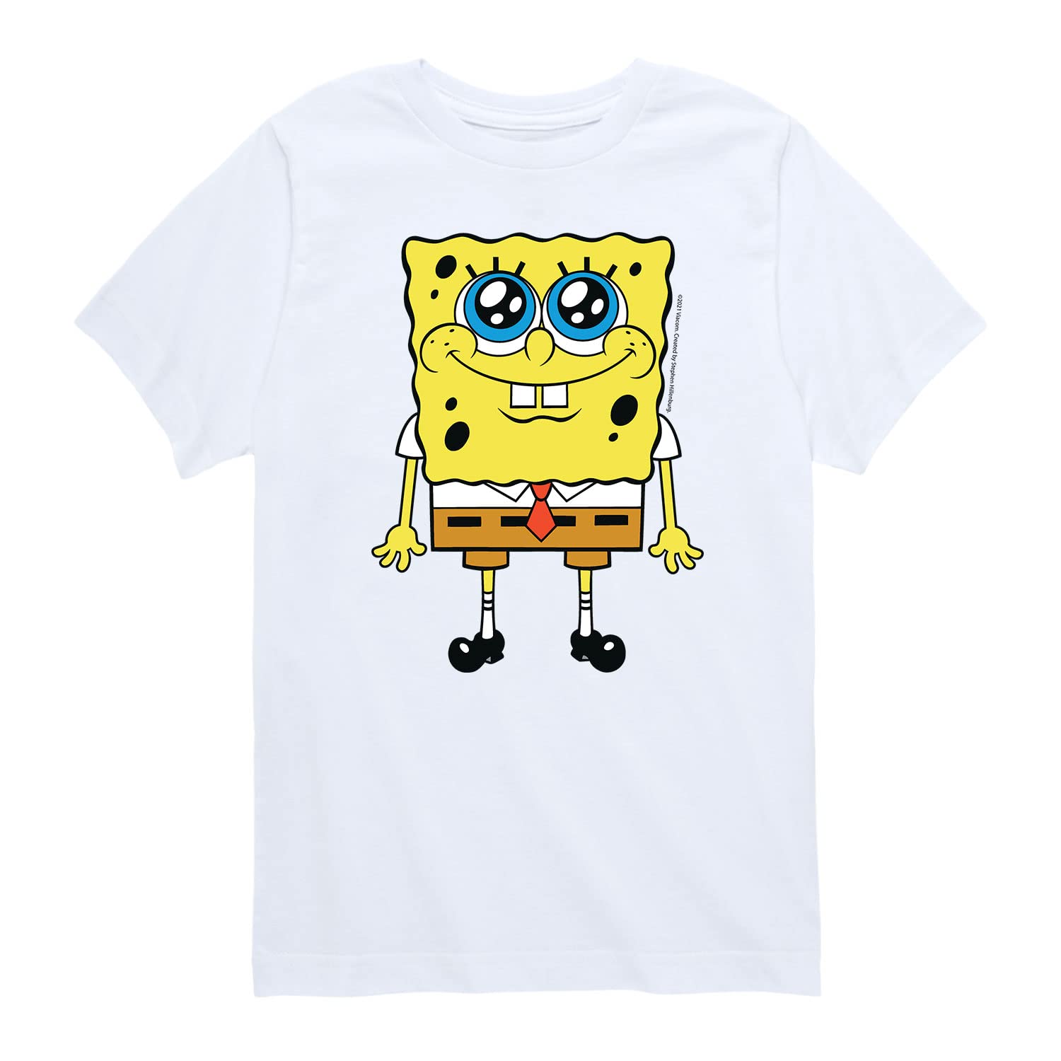 Spongebob Squarepants Graphic T-Shirt for Toddlers & Kids - Soft Cotton Short Sleeve Tee - Fun Cartoon Character Shirt for Playtime, School & Everyday Wear