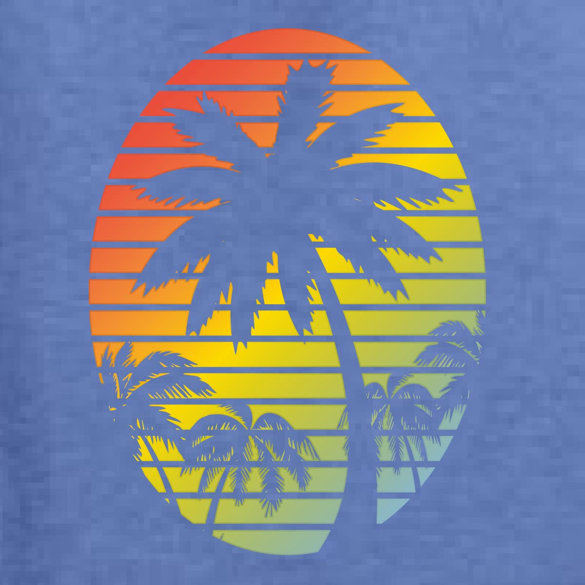 Wild Bobby Tropical Palm Trees Silhouette Sunset Graphic Sweatshirt - Unisex Crewneck Pullover for Beach Vacation & Summer Fashion