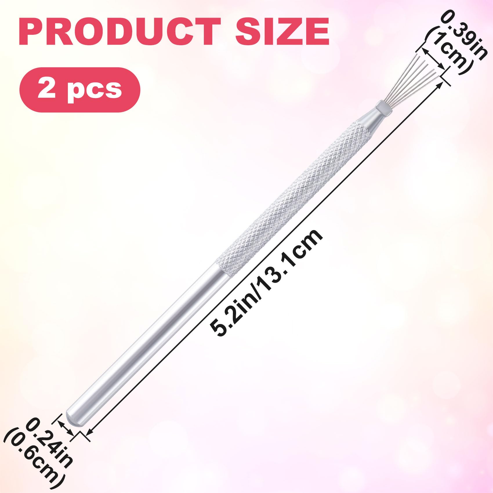2 Pcs 7-Pin Nail Liners - Stainless Steel Ultra-Thin Nail Art Brushes for Spider Gel & Stripe Designs | Bendable Manicure Tools for Wire Drawing & Line Painting | Perfect for Salon & DIY Nail Art