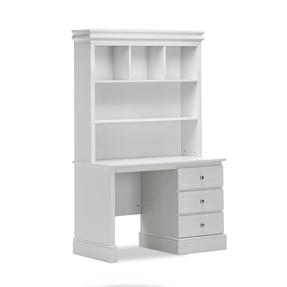 3-Drawer 5-Shelf Hutch Study Desk - Compact Home Office Desk with Storage for Small Spaces | Perfect for Study, Workstation, Dorm Room & Home Office Organization