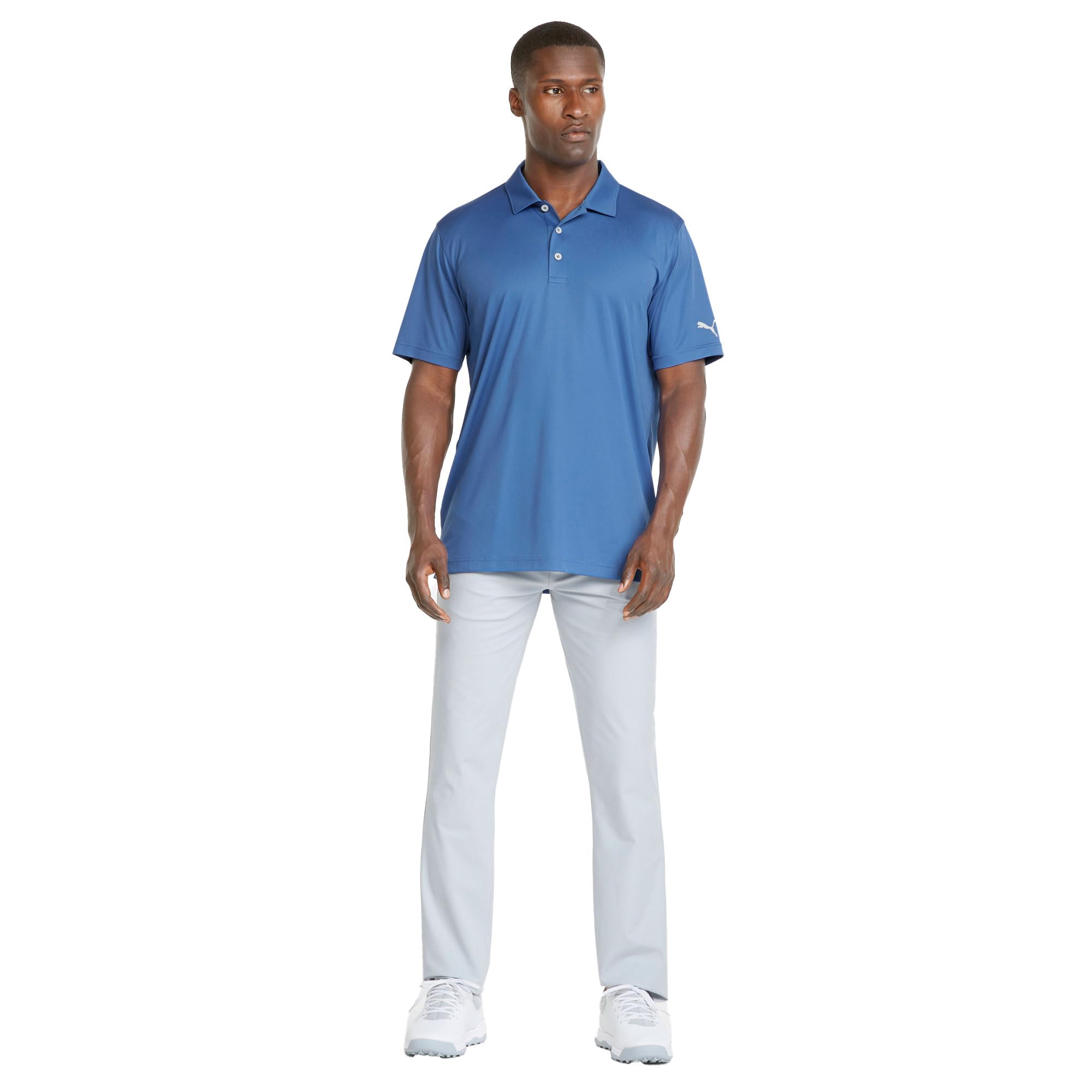Puma Men's Gamer Golf Polo Shirt - Moisture Wicking, UV Protection, Comfort Fit - Bright Cobalt Blue, Size XL - Perfect for Golf Courses, Casual Wear & Outdoor Activities