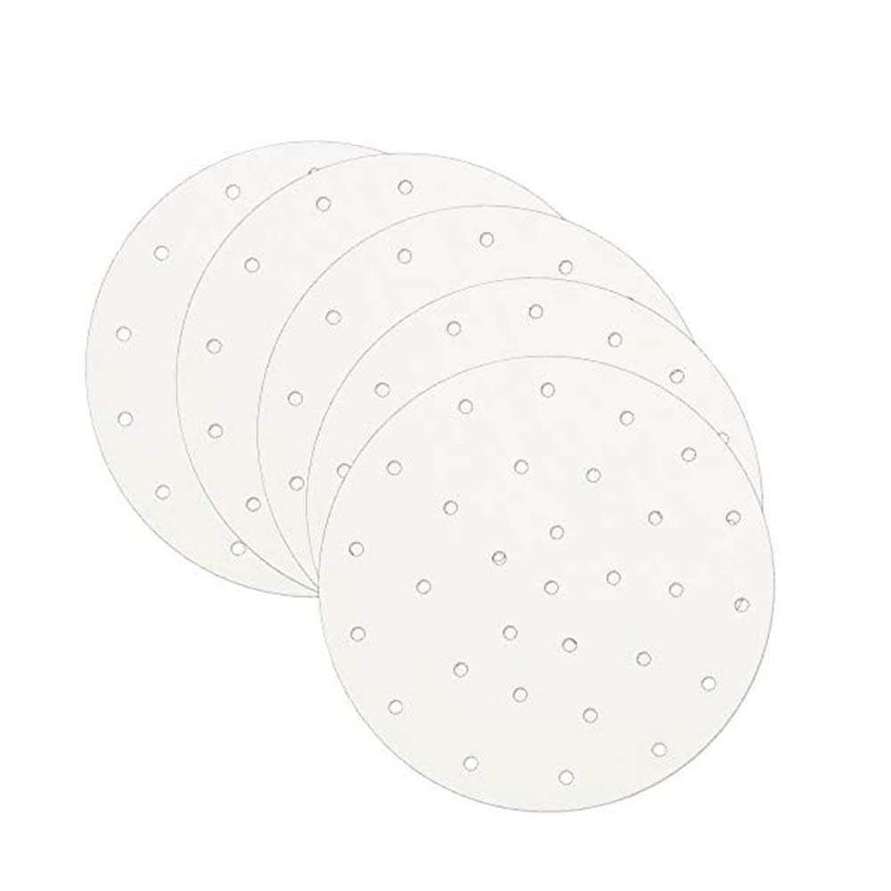 200pcs 8.5 Inch Unbleached Perforated Air Fryer Parchment Paper Liners - Square Non-Stick Baking Sheets for Air Fryer, Steaming Basket, Oven & Microwave - Perfect for Healthy Cooking, Meal Prep & Reheating (White)