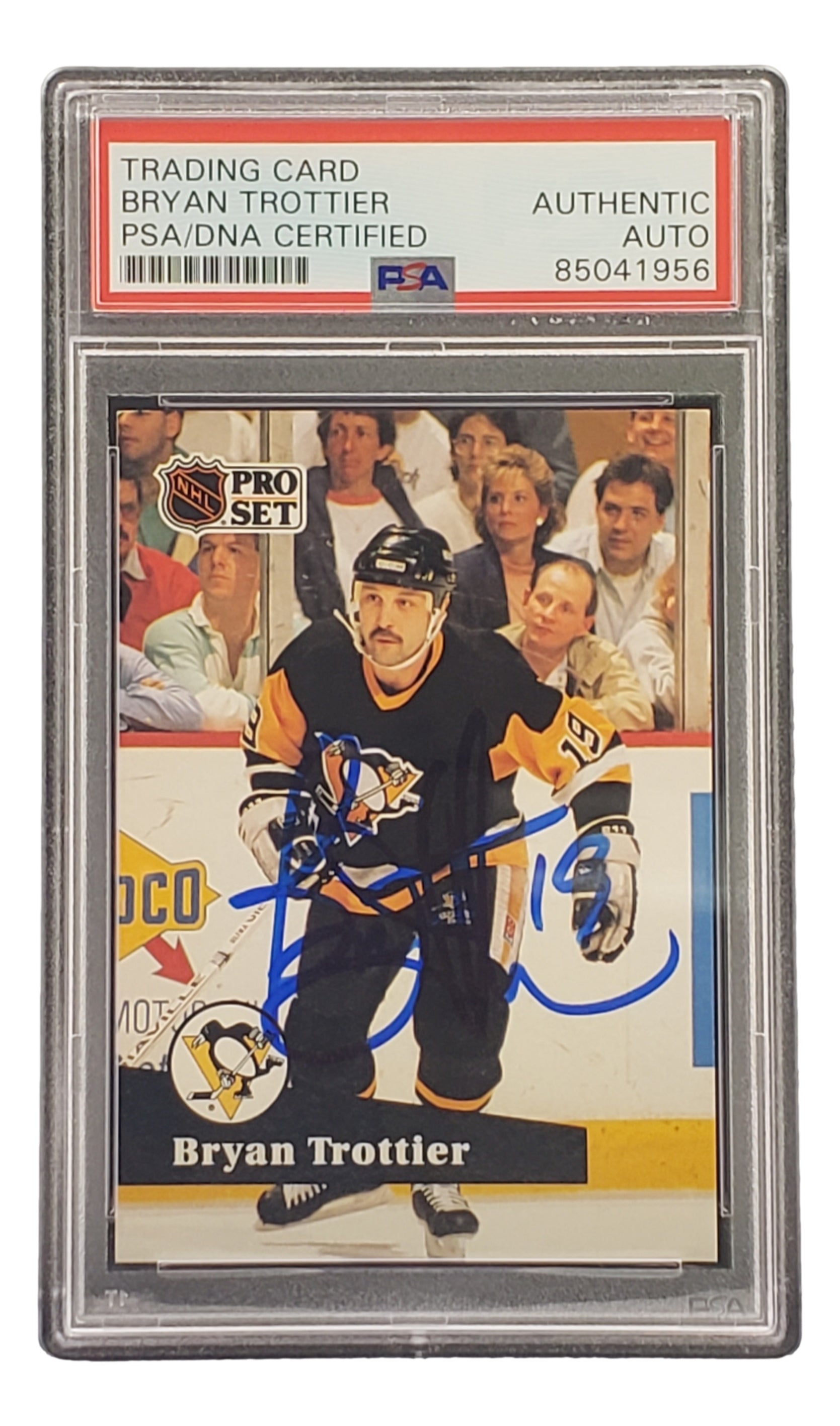 Bryan Trottier Autographed 1991 Pro Set #192 Pittsburgh Penguins NHL Hockey Card - PSA/DNA Certified - Perfect for Hockey Memorabilia Collections & Sports Fans Gifts