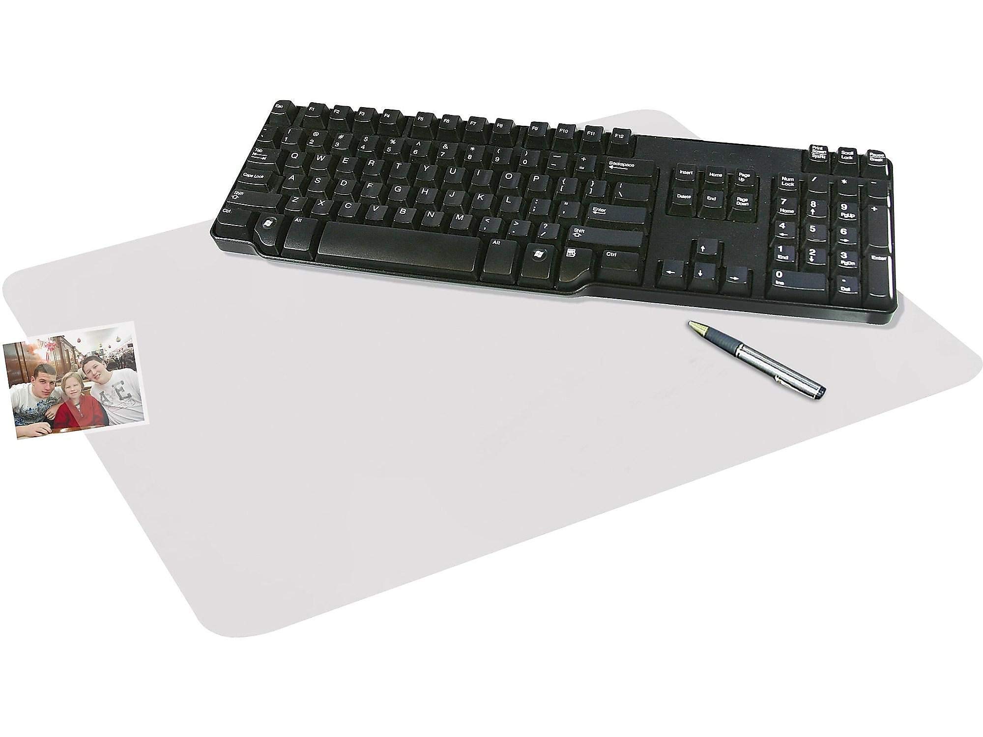 Premium Clear Crystal Desk Pad 19x24 Inches - Non-Slip Writing Surface for Office & Home Workspace - Ideal for Desks, Tables, and Workstations