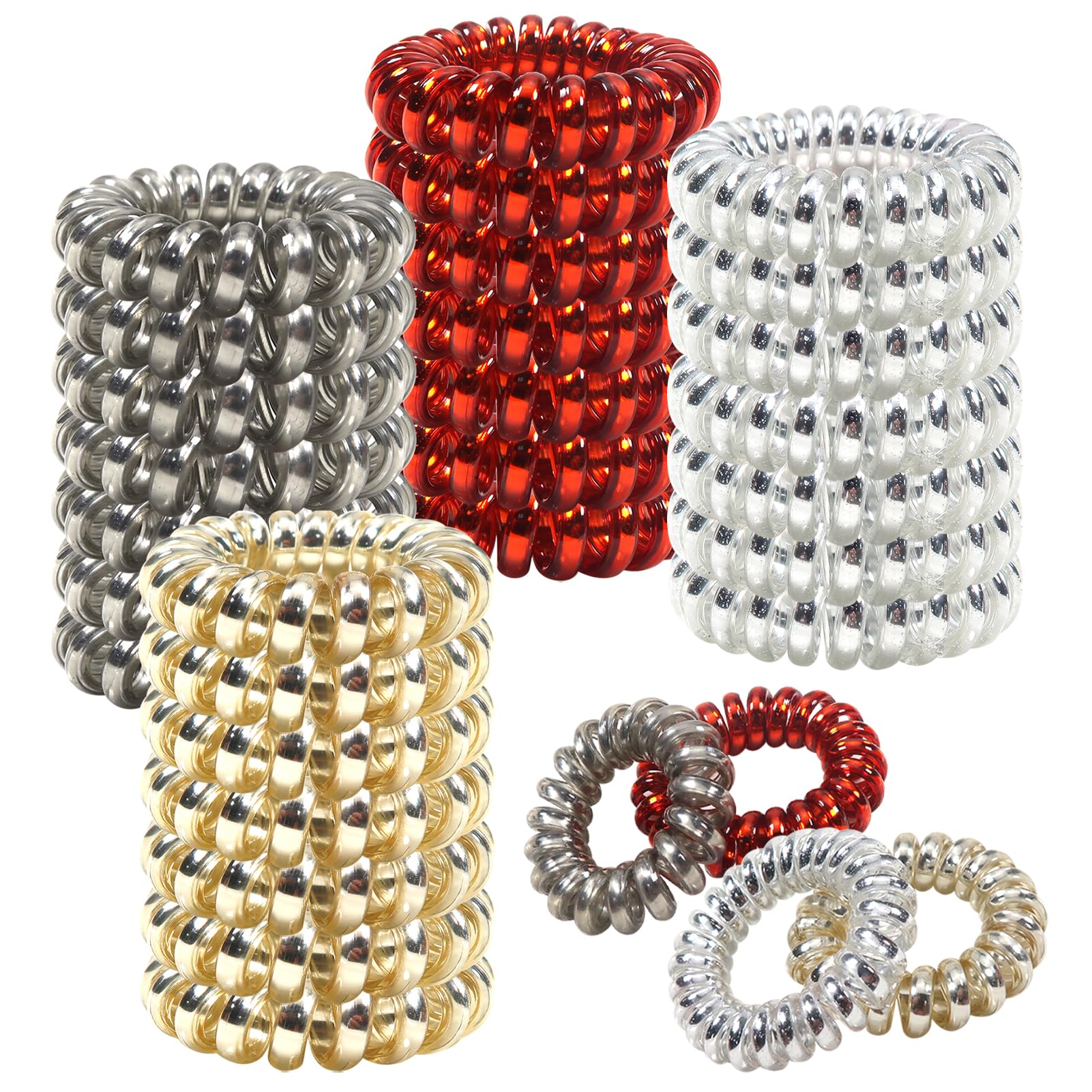 28 Pcs Hair Ties Scrunchies for Women - No Damage Ponytail Holders for Thick Hair - Gym & Daily Use
