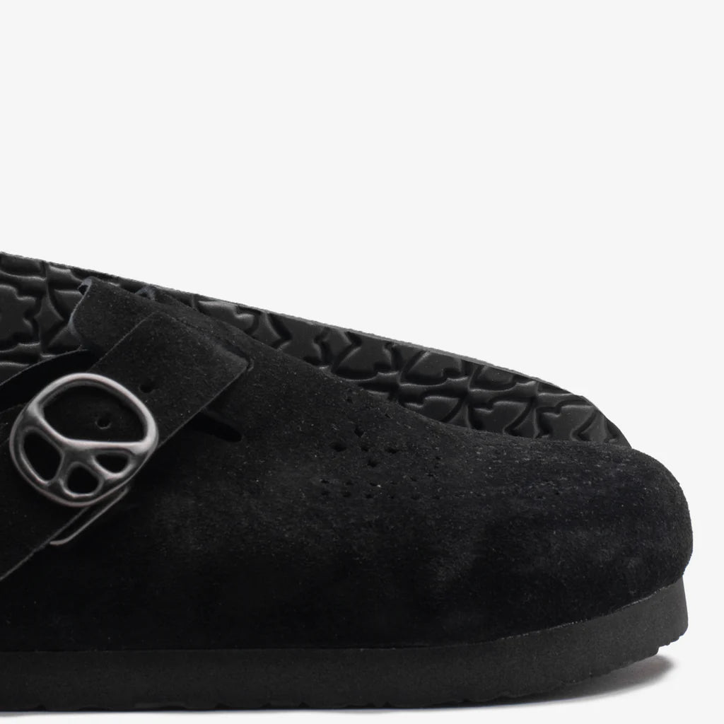 Comfortable Suede Clog Sandals for Women - Black | Slip-On Casual Shoes for Home, Garden & Beach Wear