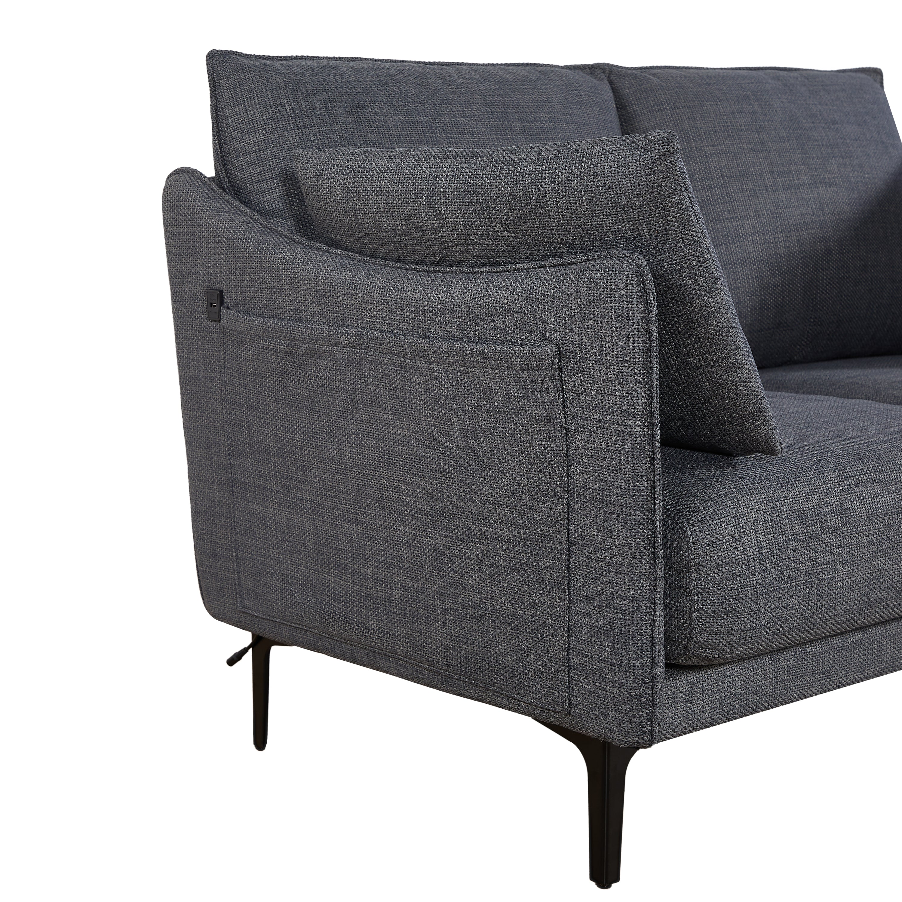 2-Seater Sofa with 2 Pillows & Metal Legs - Modern Loveseat for Living Room, Bedroom, Office - Perfect for Small Spaces, Apartments & Cozy Home Decor