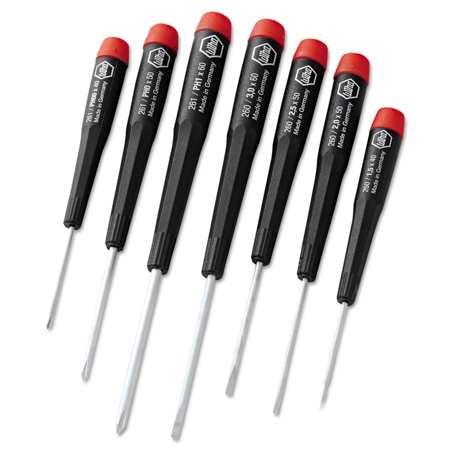 7-Piece Precision Screwdriver Set with 4 Slotted & 3 Phillips Heads - High-Quality Steel Alloy Blades - Perfect for Electronics, Watches, Glasses & Small Device Repair