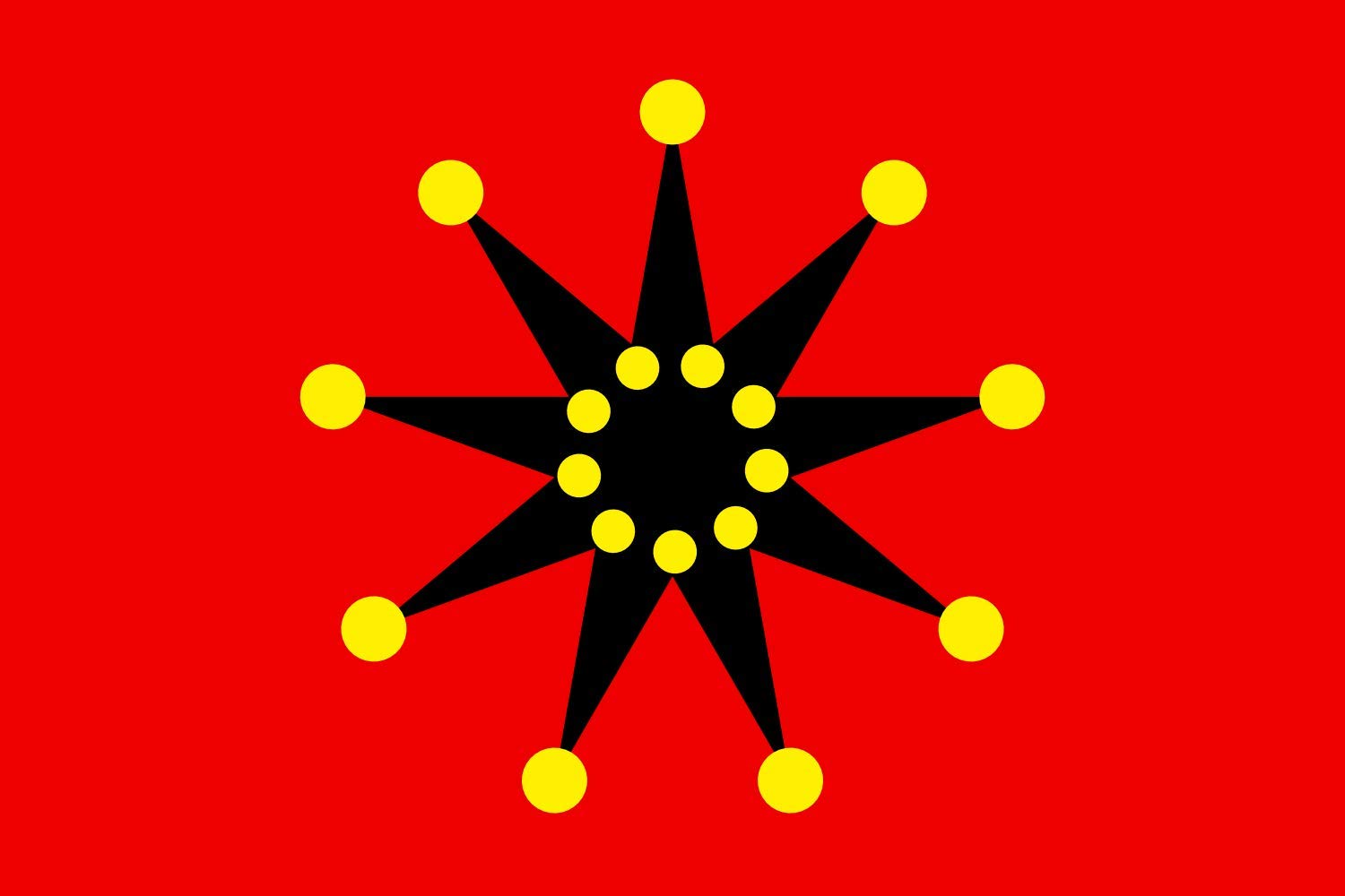 Large Chinese Army Wuhan Flag 1911-1928 | 18 Dots Historical Banner of Wuchang Uprising Oct 10, 1911 | Republic of China Military Flag | Perfect for History Enthusiasts, Collectors & Historical Reenactments