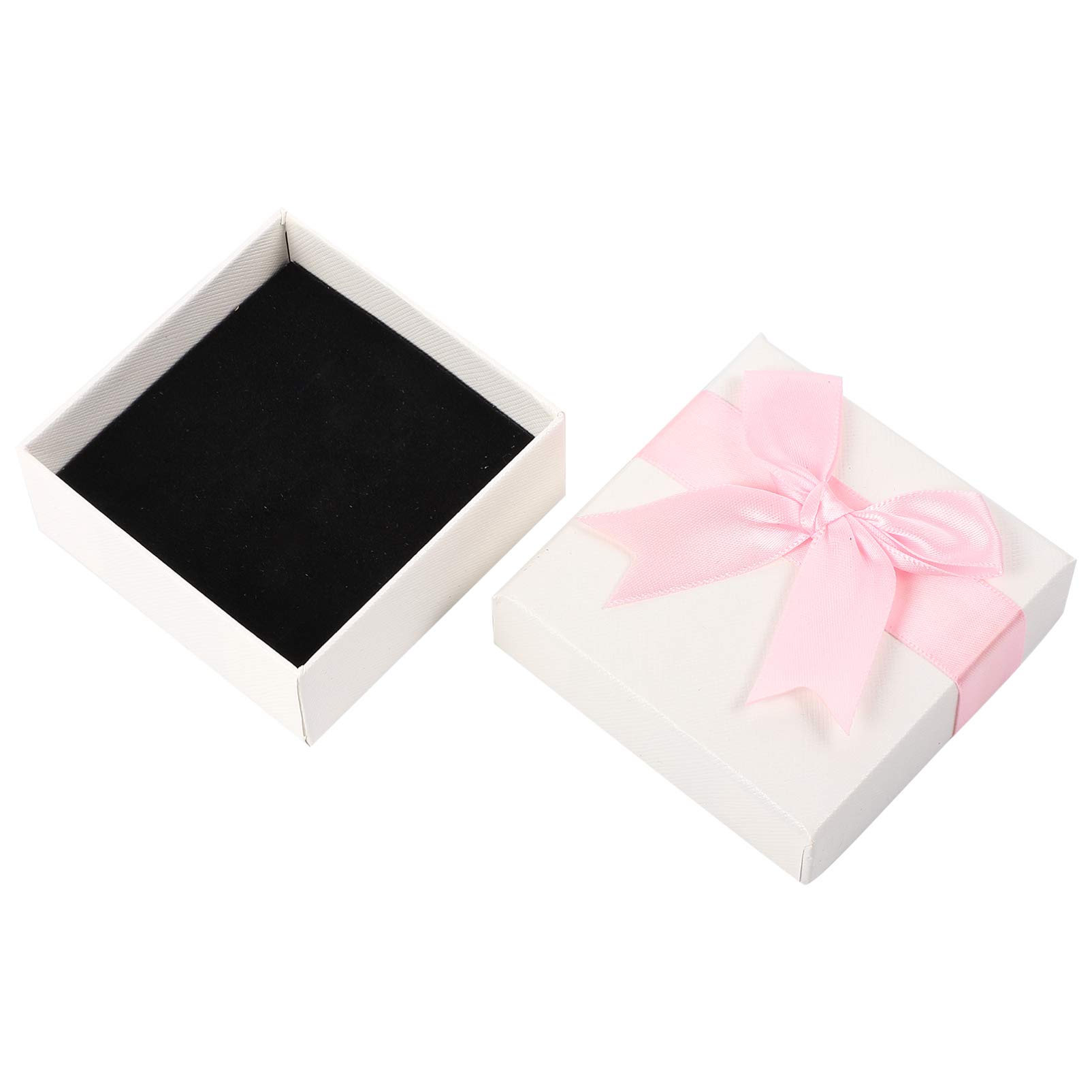TENDYCOCO 12pcs Small Square Jewelry Gift Boxes with Bowtie - Elegant Pink Decorative Storage Containers for Rings, Earrings, Necklaces | Perfect for Wedding Favors, Birthday Gifts, Party Decorations