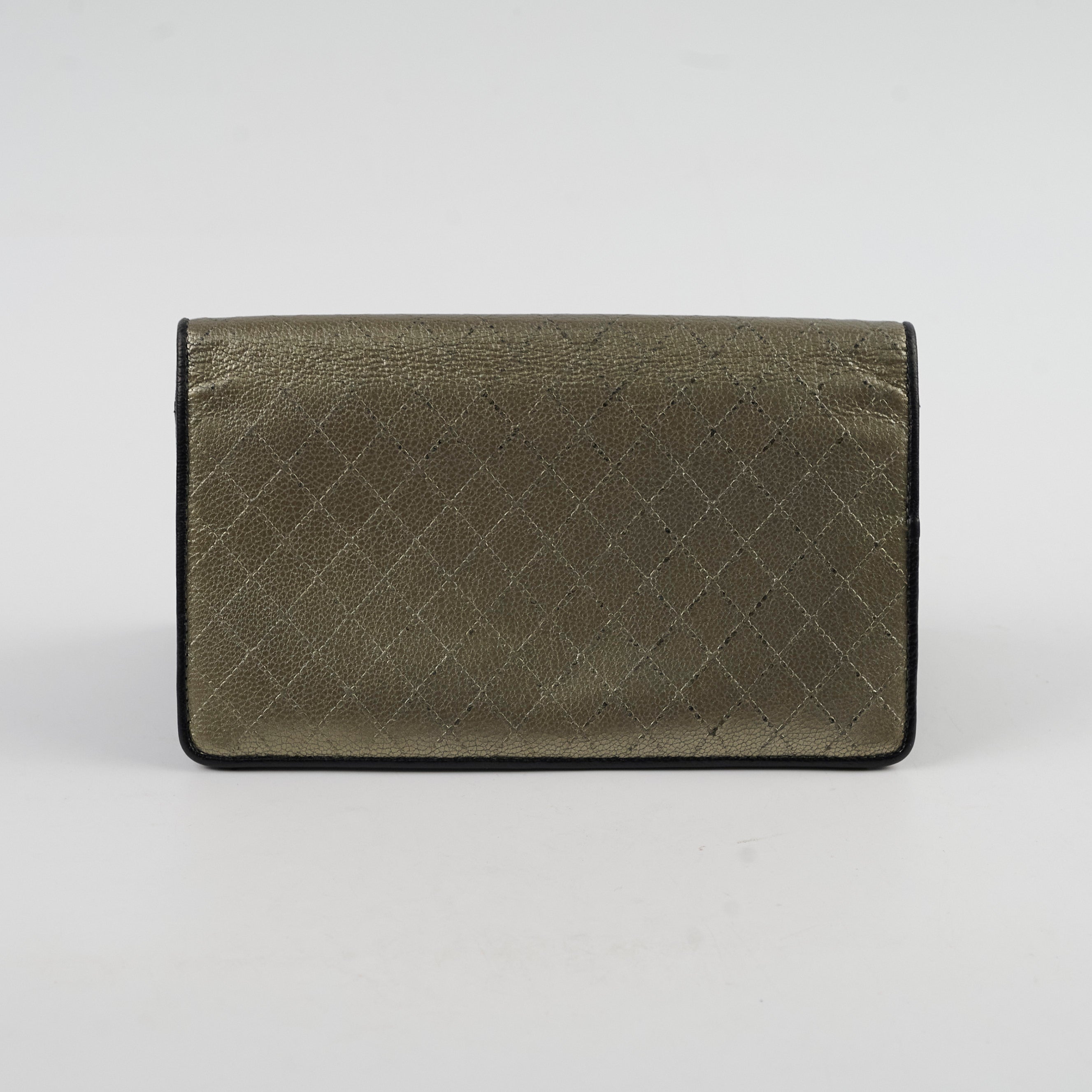 Chanel Metallic Long Wallet for Women - Luxury Leather Zip Around Wallet with RFID Protection - Perfect for Everyday Use, Travel & Gift Giving
