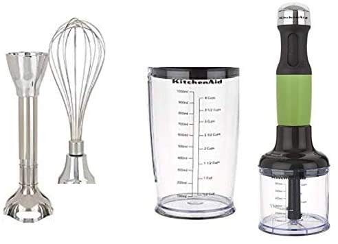 KitchenAid RKHB2561GA 5-Speed Hand Blender, Green Apple (Renewed) - Perfect for Smoothies, Soups & Baking | Compact & Powerful Kitchen Appliance