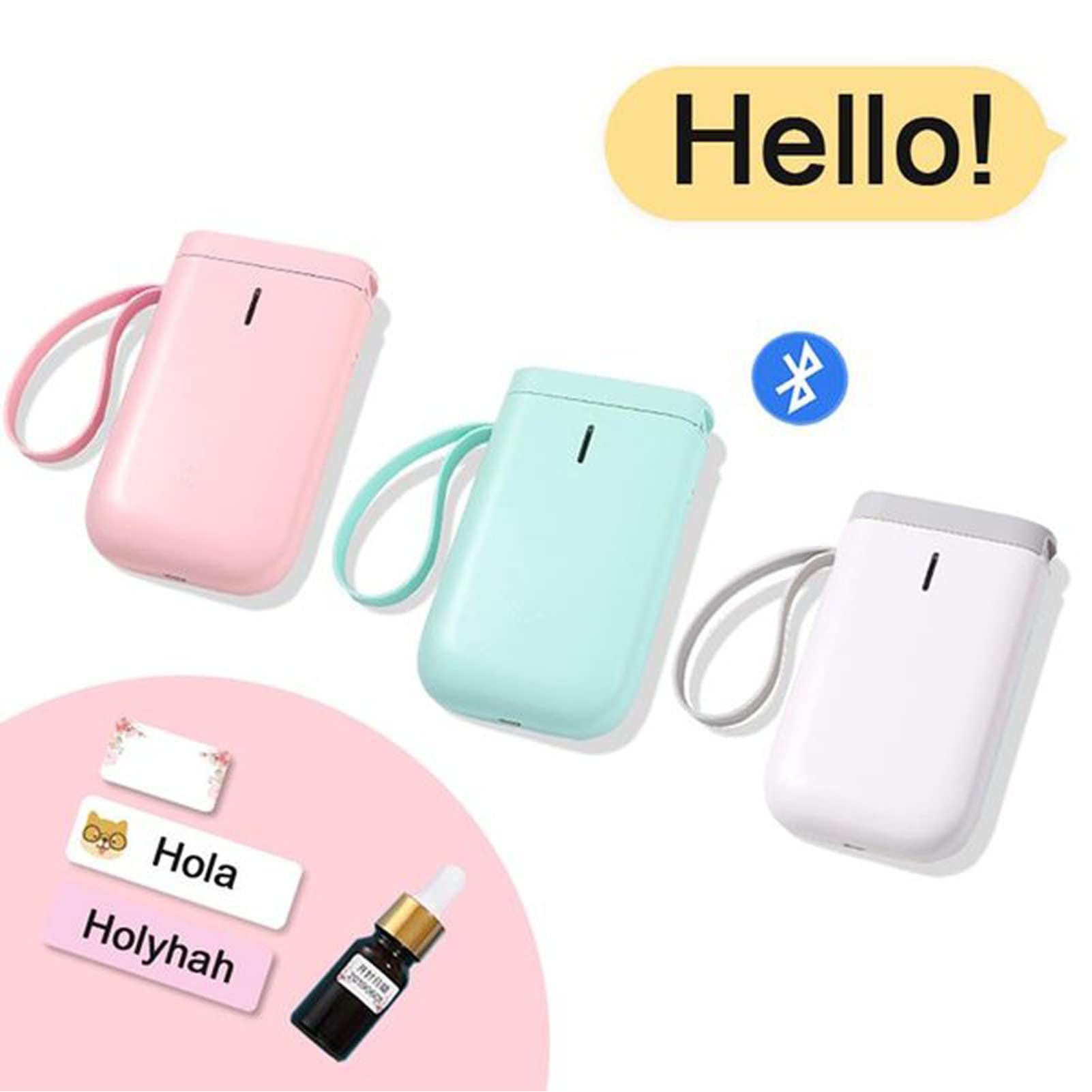 NIIMBOT D11 Portable Wireless Label Maker Machine with 1 Roll Tape - Mini Bluetooth Label Printer for Home, Office & Business Organization (Pink) | Perfect for Organizing Files, Storage Boxes & Office Supplies