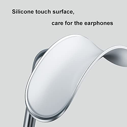 Premium Headphone Stand with Silicone Bracket - Multi-Functional Desktop Display Shelf for Over-Ear Headphones - Space-Saving Headset Holder (Gray) - Perfect for Home Office, Gaming Setup & Studio Organization