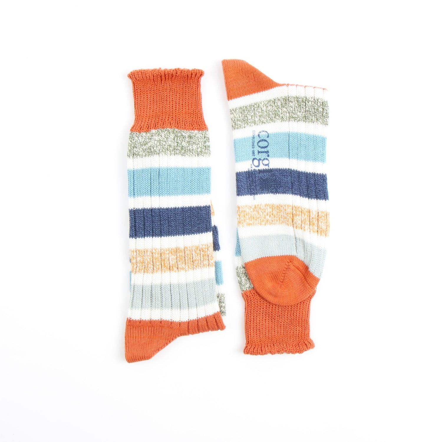 Men's Pantone Stripe Cotton Socks - Comfortable & Breathable Crew Socks for Casual Wear, Work & Gym - Pack of 3 Pairs