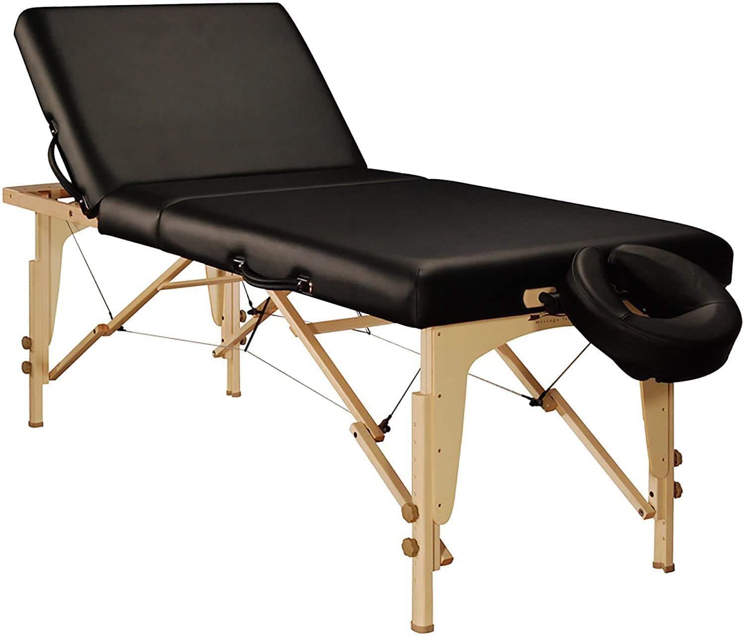 Professional Portable Massage Table 30 Inch - 3-Fold Lightweight SPA Bed with PU Upholstery & Adjustable Backrest for Home/Salon Use - Black | Perfect for Massage Therapists, Beauty Treatments & Relaxation