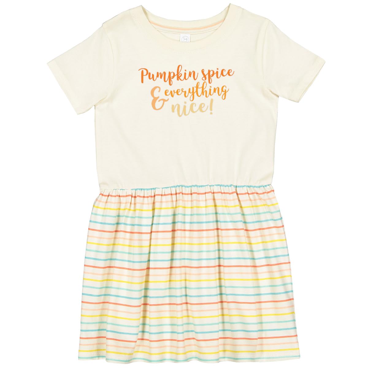 Inktastic Pumpkin Spice Toddler Dress - Cute Fall Outfit for Baby Girls | Halloween, Thanksgiving & Autumn Photoshoot Outfit