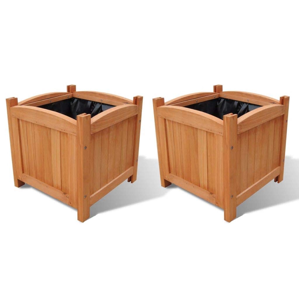 Galvanized Metal Raised Garden Bed Planter Set of 2 - 11.8