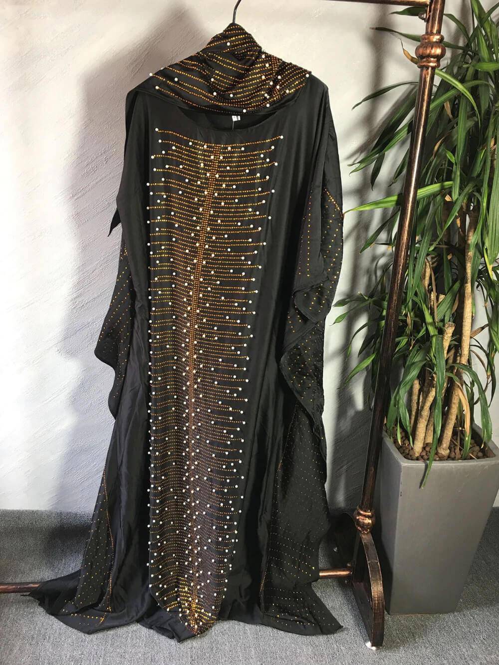 Stylish African Kaftan Dress for Women - Plus Size Flowy Maxi Dress with Vibrant Prints - Perfect for Beach Vacations, Summer Parties & Cultural Events