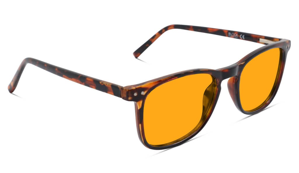 SunDown Taylor Blue Light Blocking Glasses - Tortoise Frame with Prescription Lenses for Eye Strain Relief & Better Sleep