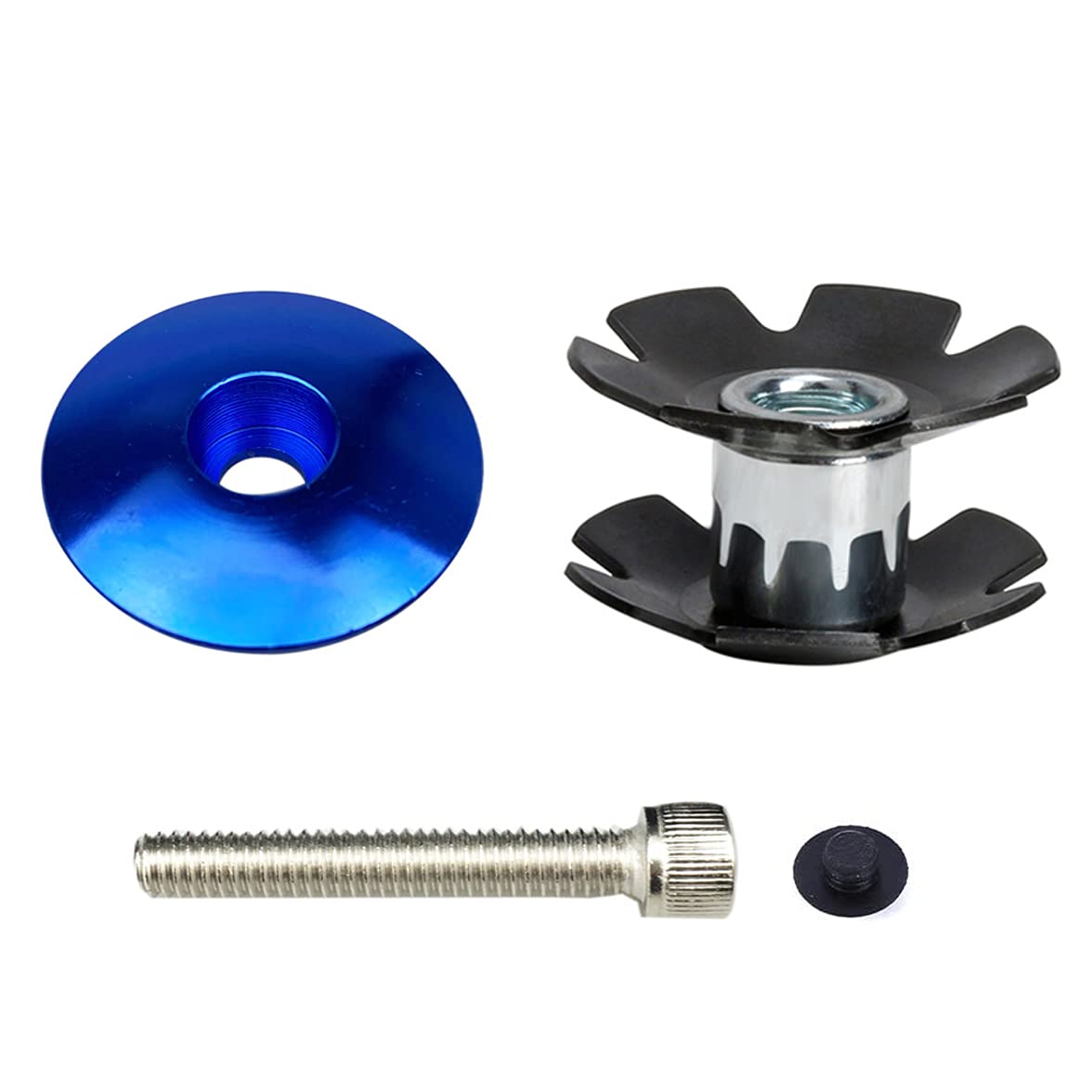 Premium Aluminum Alloy Bike Headset Top Cap with Star Nut - Compatible with 1-1/8