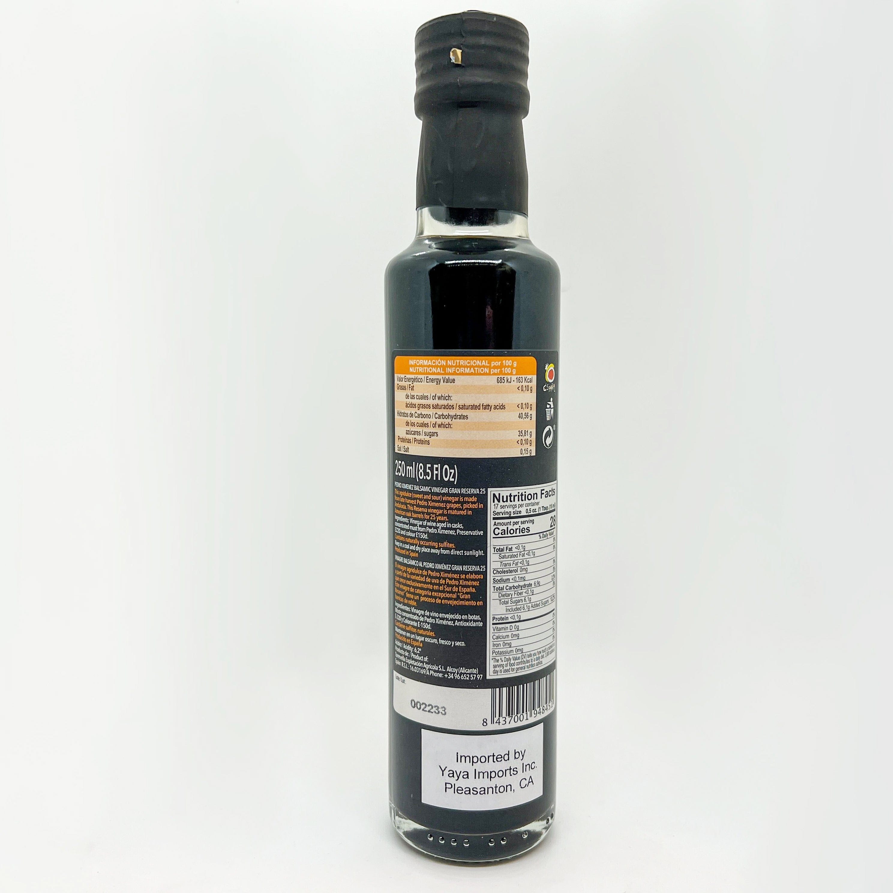 Sotaroni Sweet Vinegar Gran Reserva 25 - Premium Balsamic Vinegar for Salads, Marinades & Cooking - Gourmet Kitchen Essential