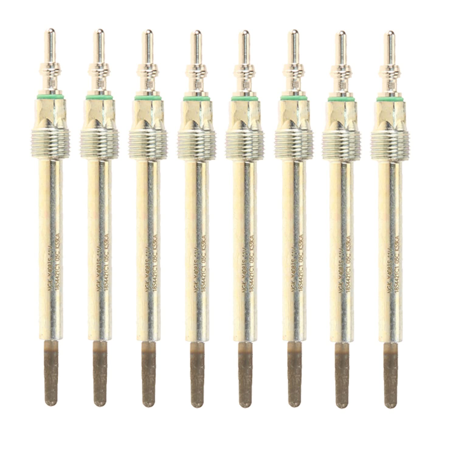 Genuine OEM Diesel Glow Plug Kit - 8 Piece Set for Ford, Chevy, Dodge & More - Cold Weather Engine Starting Solution