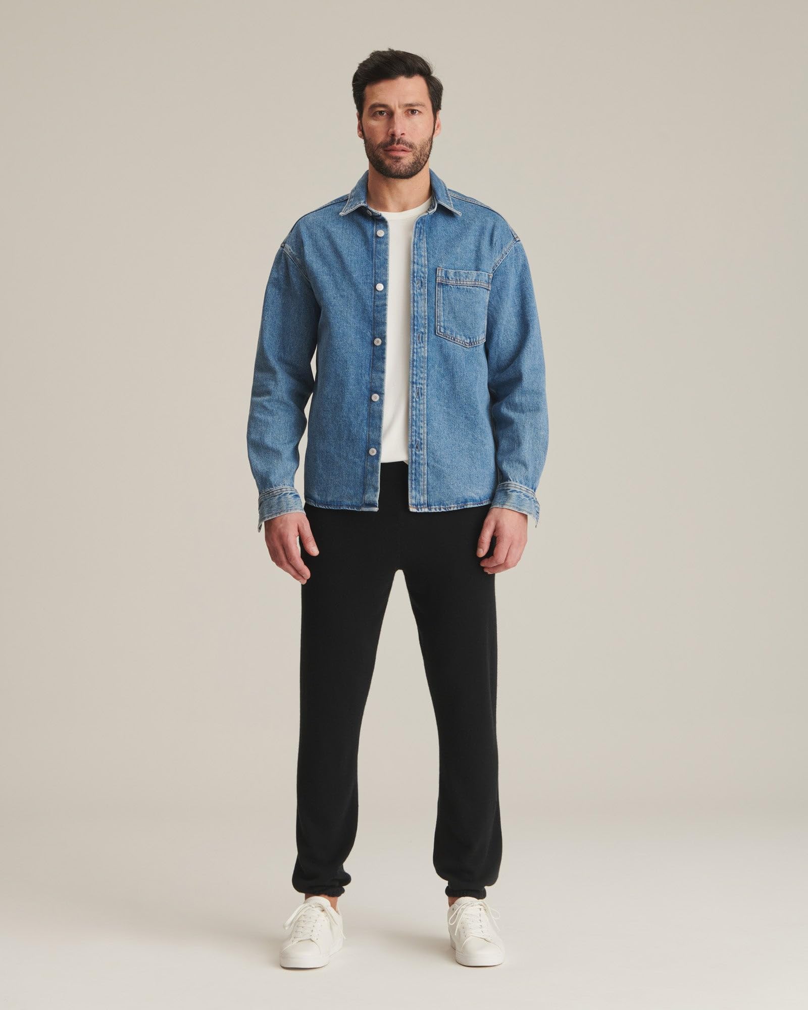 Eco-Friendly Men's Recycled Cashmere Joggers - Soft Lounge Pants for Home, Travel & Casual Wear