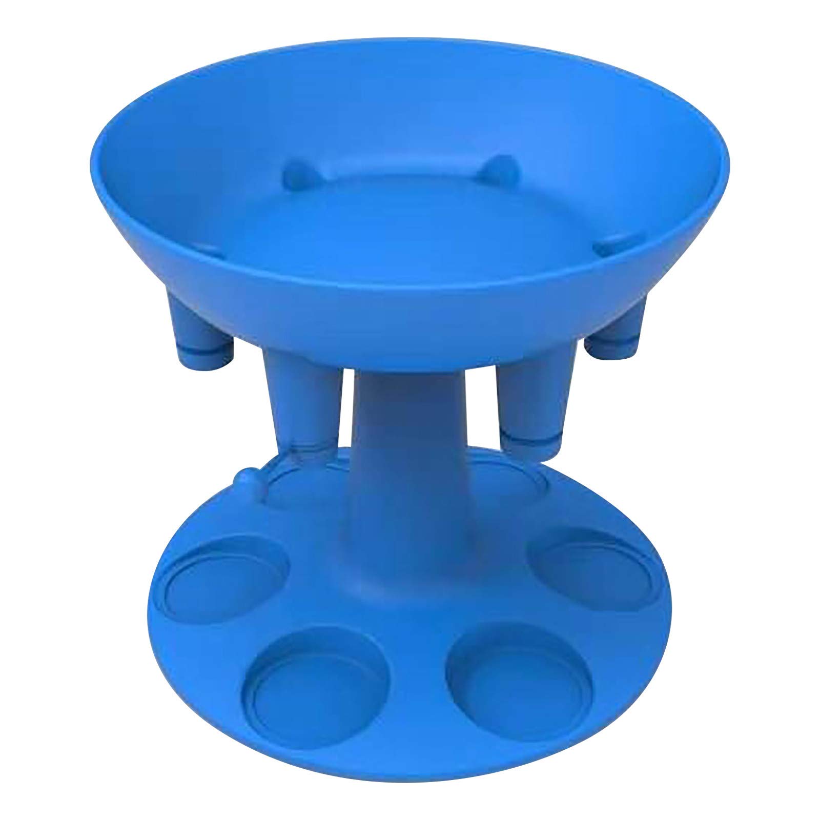 PINGPING 6-Piece Silicone Cup Dispenser Stand - Round Funnel Holder for Kitchen, Dining & Bar - Teal Blue One Size - Perfect for Parties, Restaurants, and Home Organization