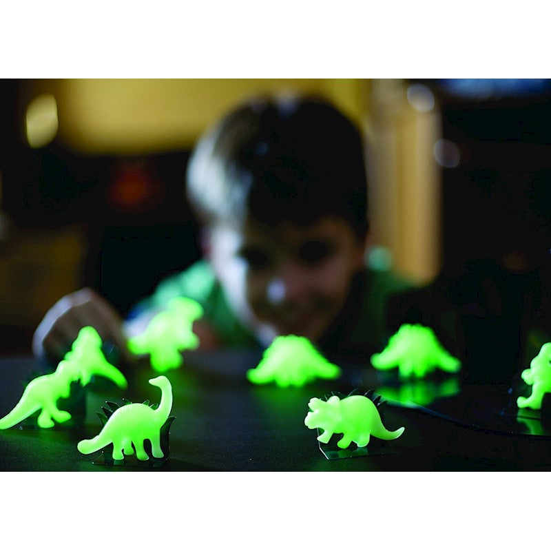 4M Glow In The Dark Dinosaurs - 12 Pack DIY Dinosaur Toys for Kids, Educational Science STEM Kit with 6 Dinosaur Figures - Perfect for Night Light, Bedroom Decor, and Science Learning Activities