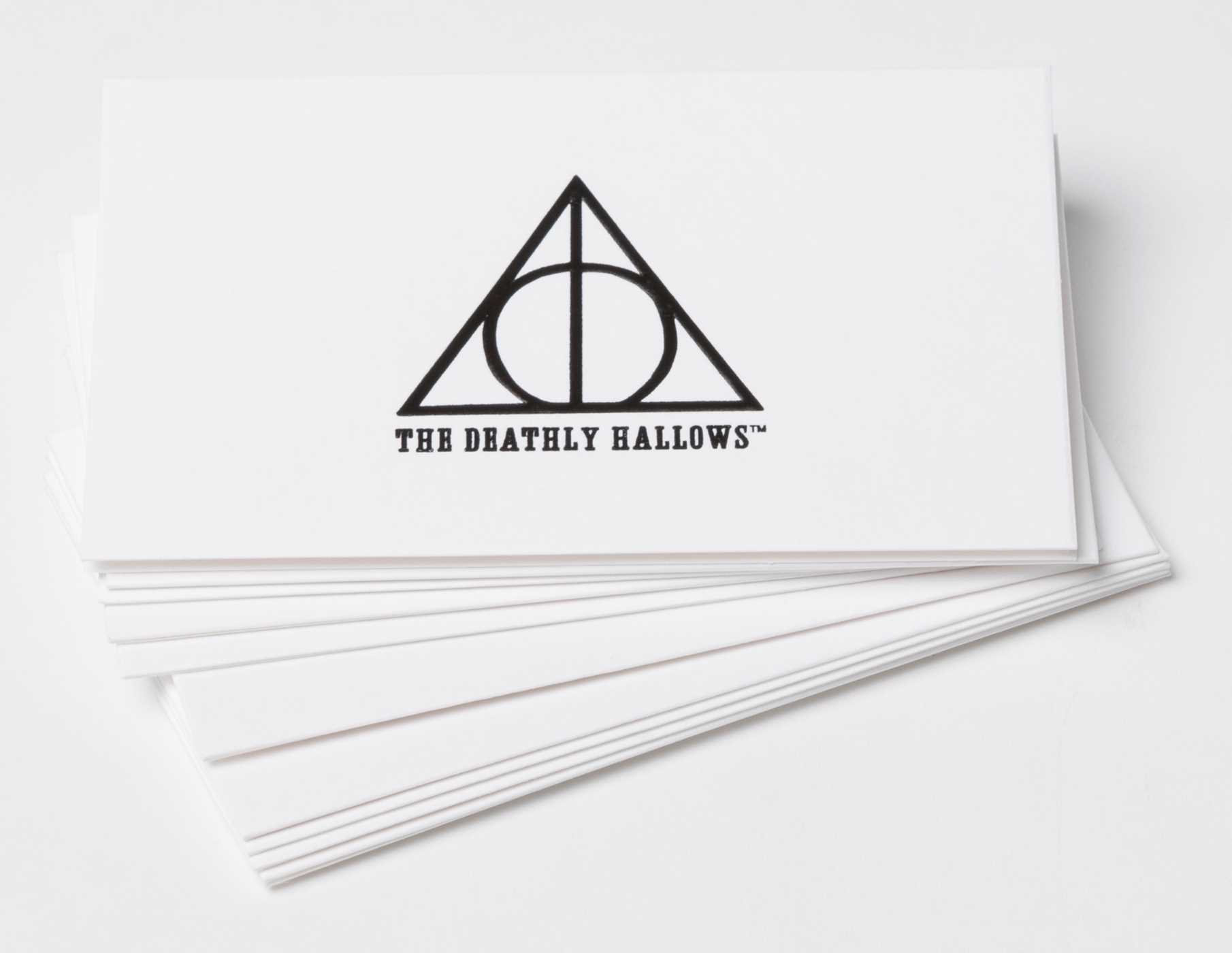 Harry Potter Deathly Hallows Foil Gift Cards Set of 10 - Collectible Enclosure Cards for Birthday, Christmas & Special Occasions - Perfect for Potterhead Gifts and Party Favors